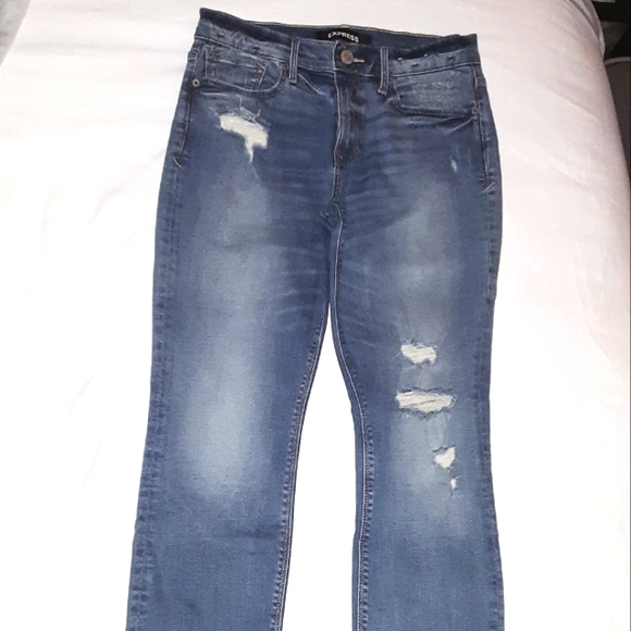 Express Skinny Mid Rise Jeans 4 Short
